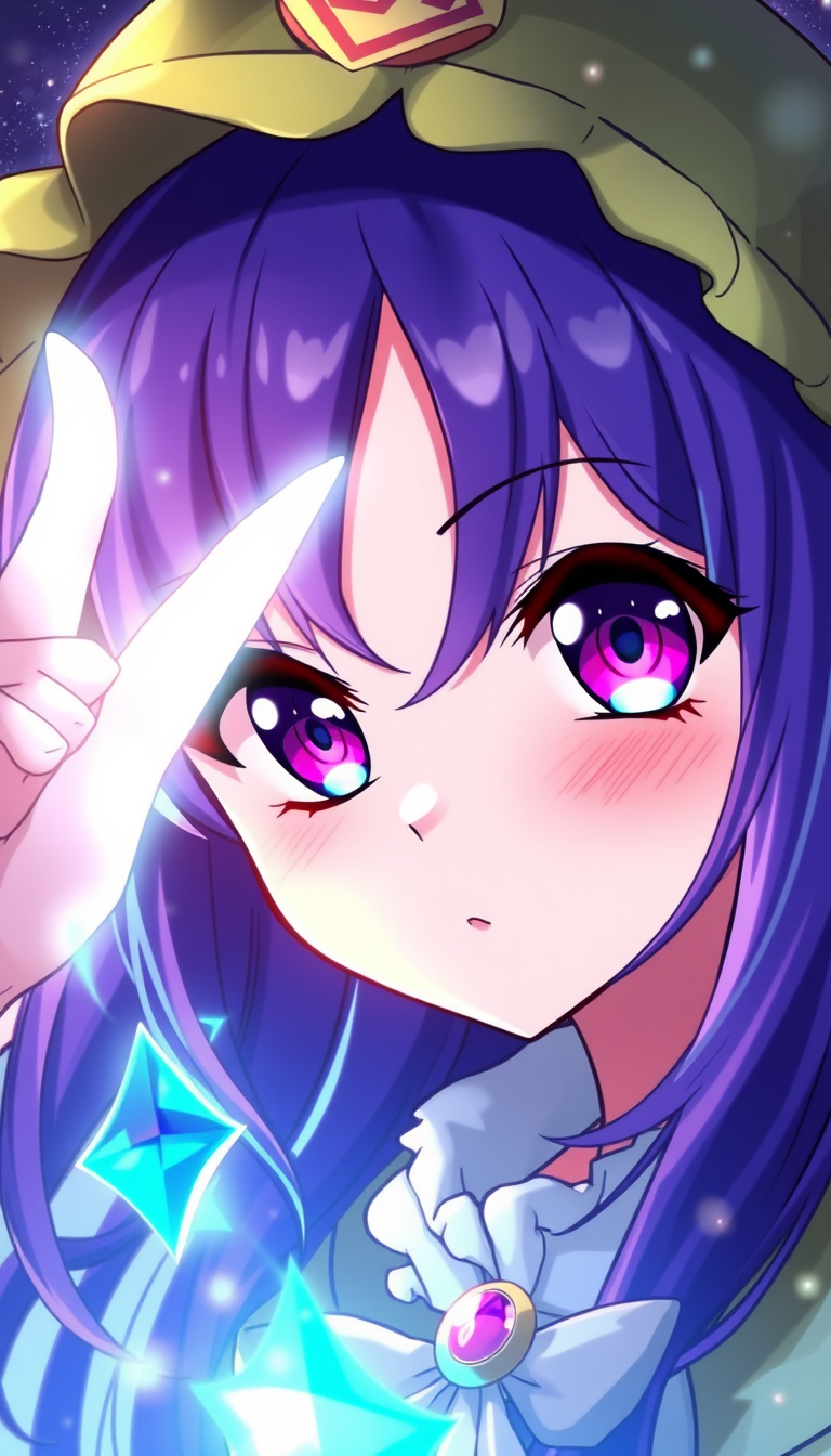 Anime idea: anime style, vibrant colors, expressive eyes, Magical aesthetic image for youtube shorts edits , detailed anime illustration