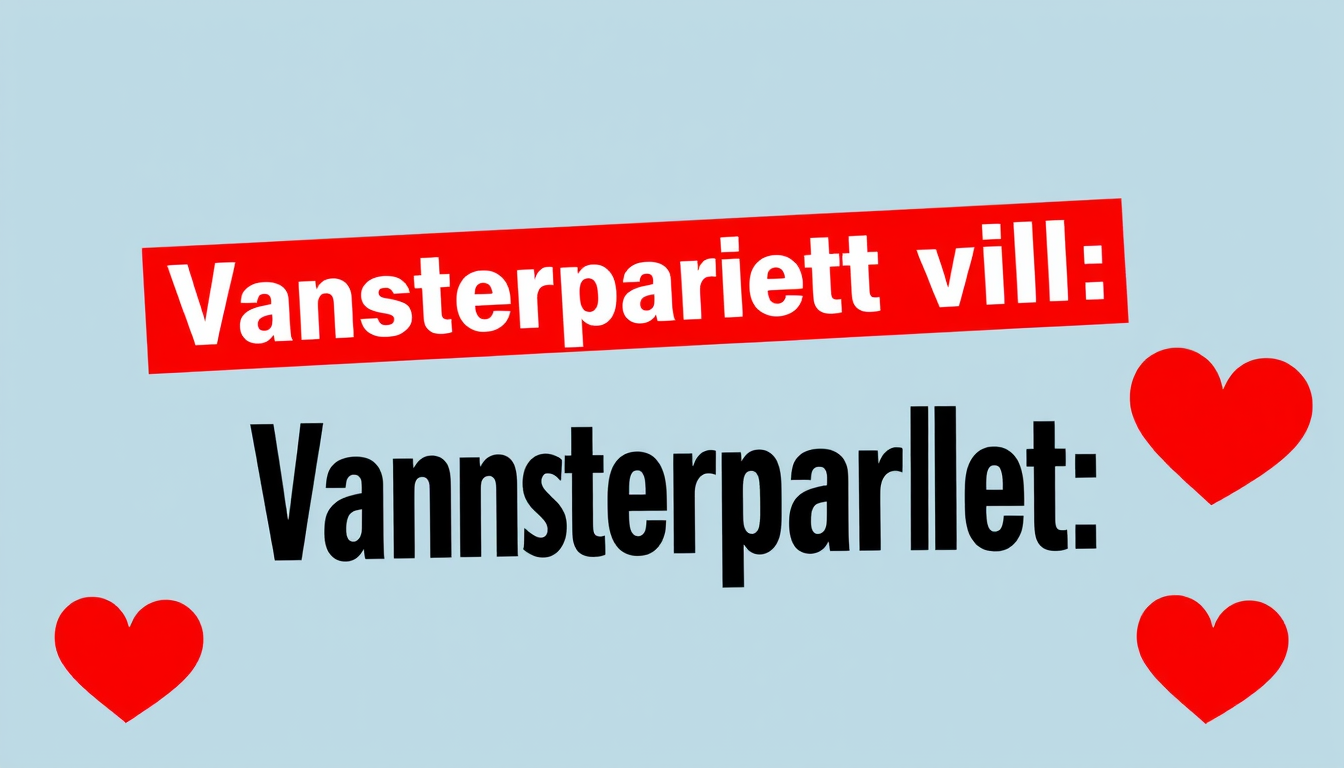 Main art studio: Skapa en modern svensk valaffisch för Vänsterpartiet, med röd och vit färg, tydlig och stilren design. Skriv rubriken **"Vänsterpartiet vill:"** och h
