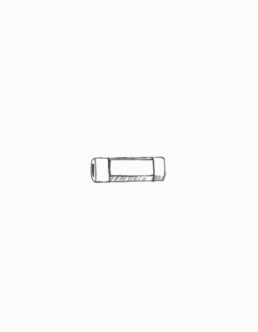 Main art studio: A single standalone pencil eraser only, centered on a completely white background. The eraser must be clearly recognizable as a rectangular rubber era