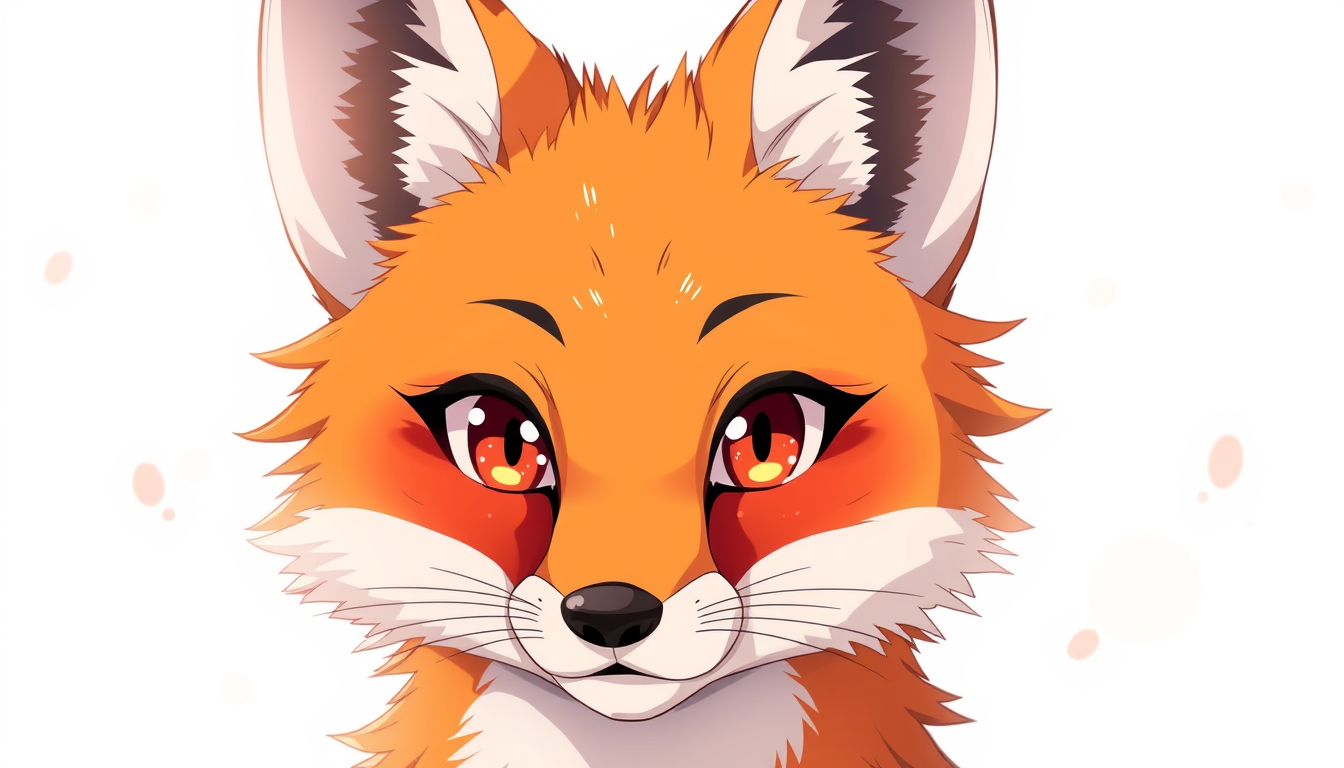 Anime idea: anime style, vibrant colors, expressive eyes, Anime fox , detailed anime illustration