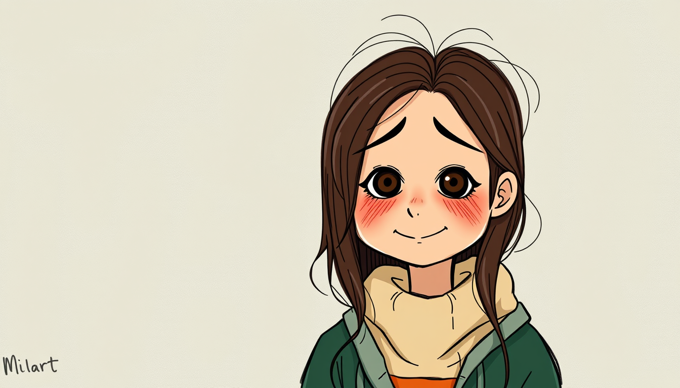 Main art studio: une meuf peau marron(les yeux aussi) cheveux bruns frissé long pas trop non plus elle est triste elle fait un câlin à un mec plus grand marron(les yeu