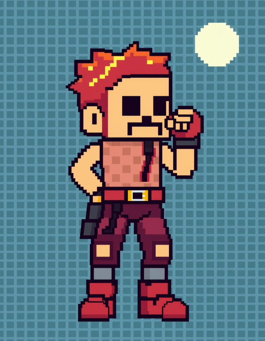 Sprite idea created from the prompt: pixel art game sprite, clean pixel grid, retro 16-bit palette, 40x50 boykisser , game-ready sprite sheet