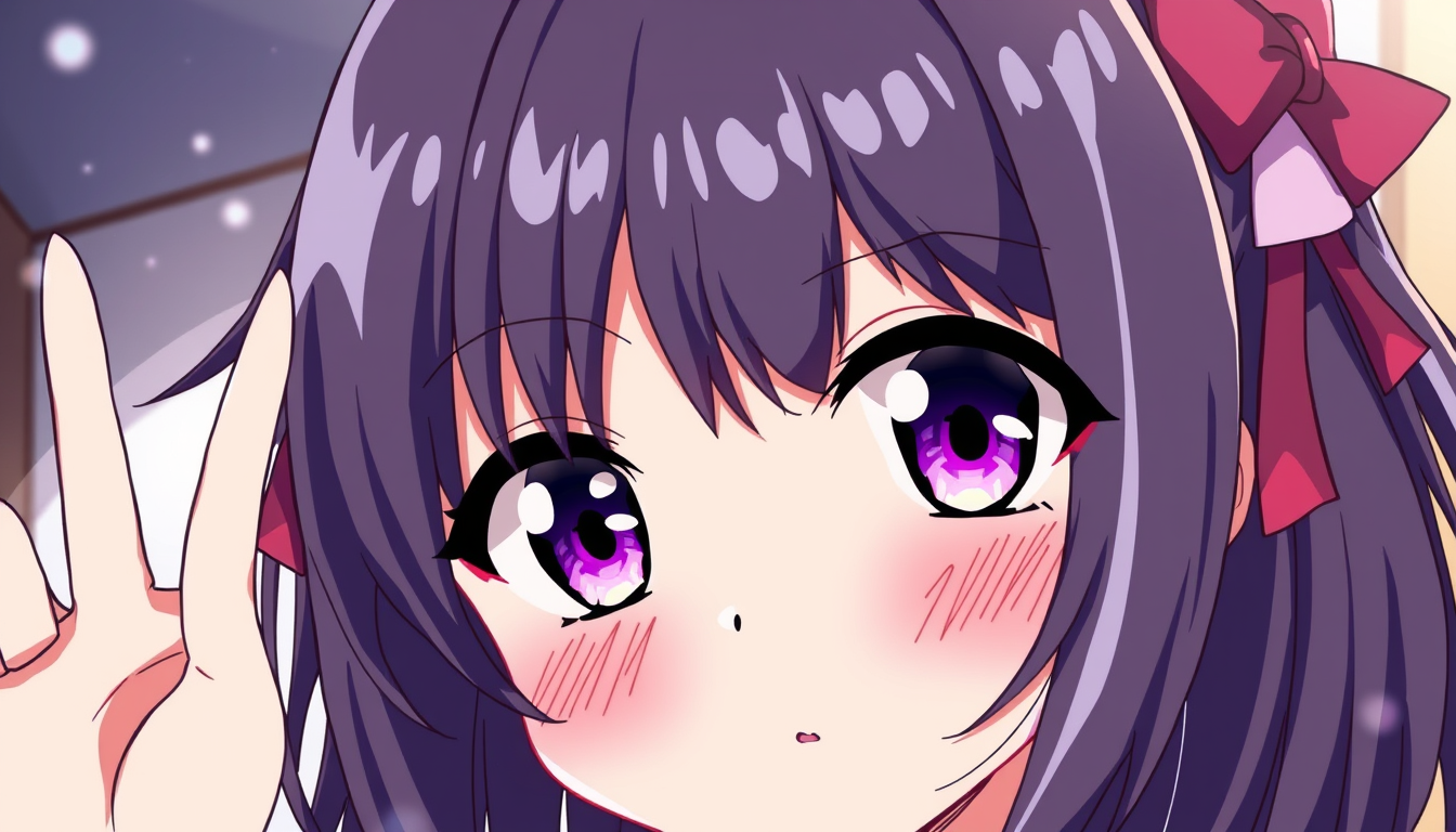 Anime idea created from the prompt: anime style, vibrant colors, expressive eyes, زن ۳۵ ساله ی قد بلندی در حاله خوردن موز , detailed anime illustration