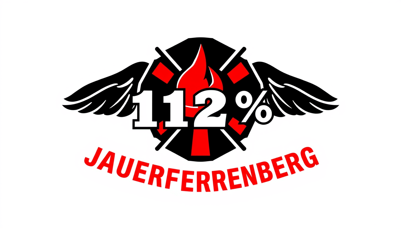 Main art studio: Ich möchte ein logo für die deutsche Jugendfeuerwehr, auf dem logo soll stehen " 112% Jugendfeuerwehr Spremberg "
