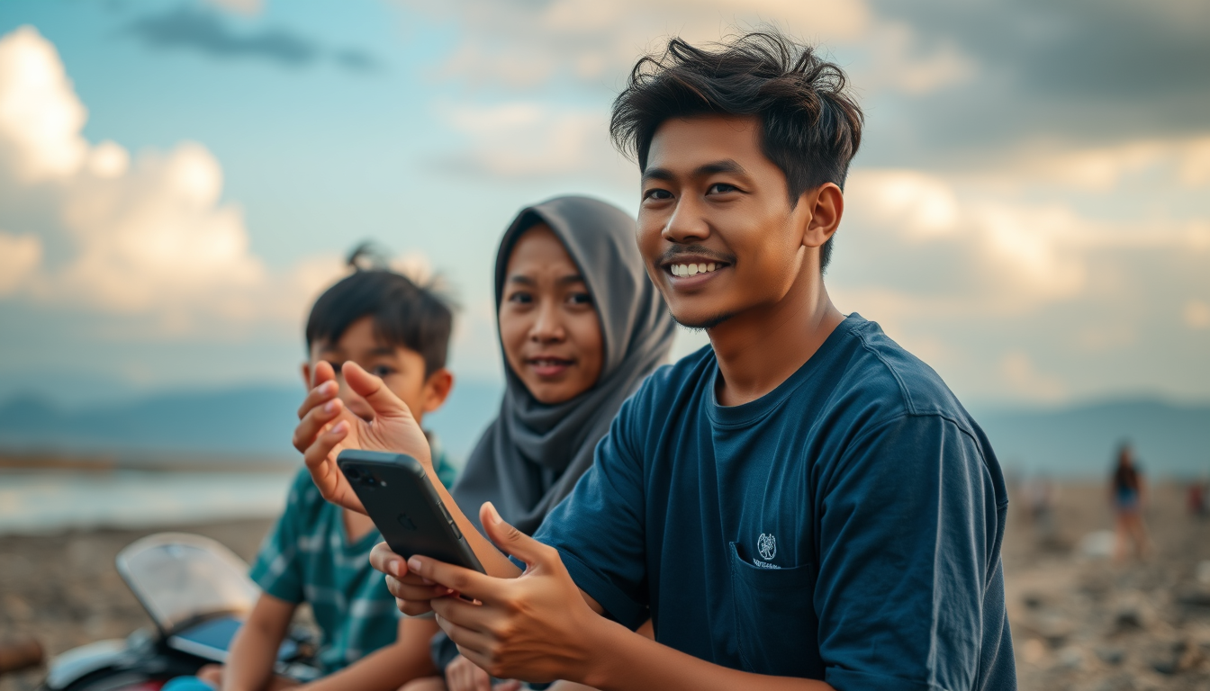 Main art studio: buatkan gambar bule dipantai