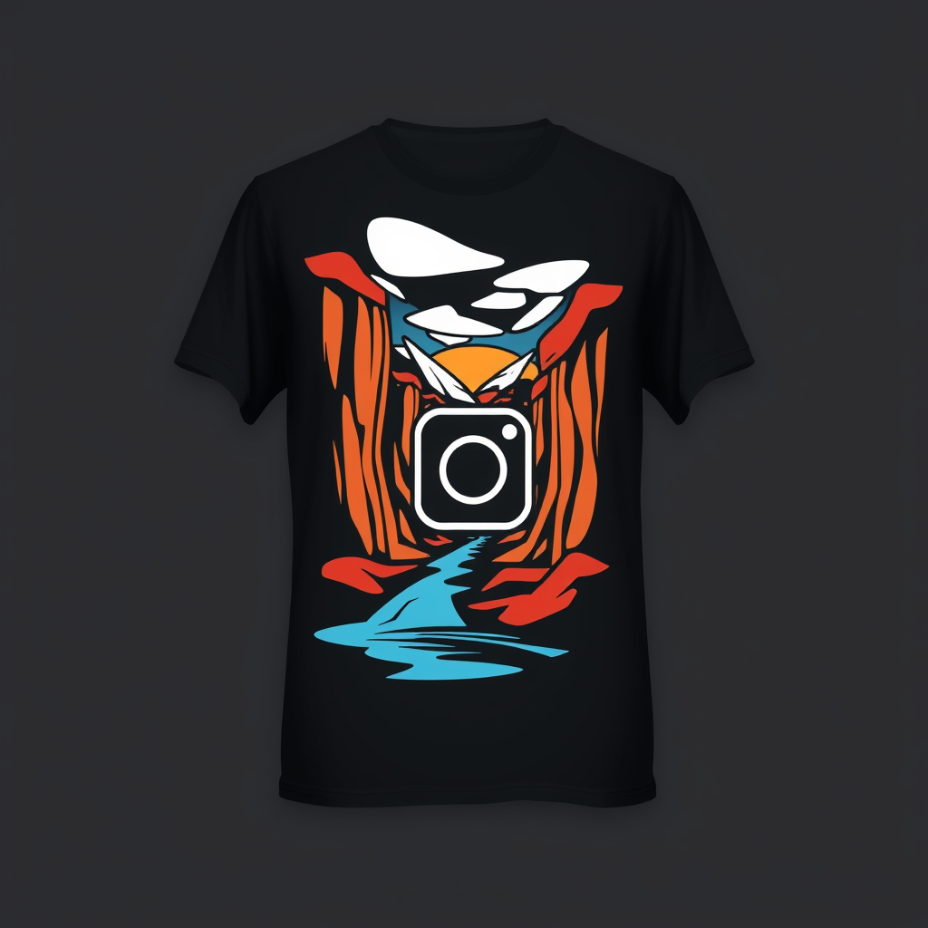 AI Art prompt example created from the prompt: Suggest me a photo poster for my Instagram T-shirt business and you should make it premium and dont forget to add size availability m , L ,