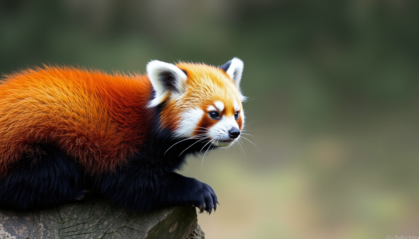 Main art studio: 一个Q版小熊猫(red panda),无背景,站立,头大(2头身),Q版,二次元,只有它一个,面向我,二次元,少细节