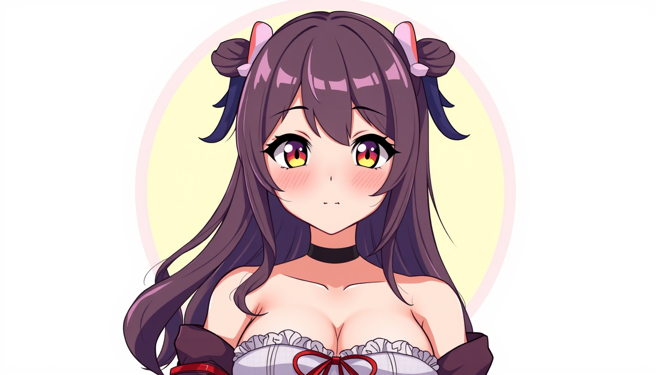 VTuber Avatar idea created from the prompt: vtuber avatar, anime style bust, expressive eyes, streaming overlay ready, えろい , clean vtuber character art