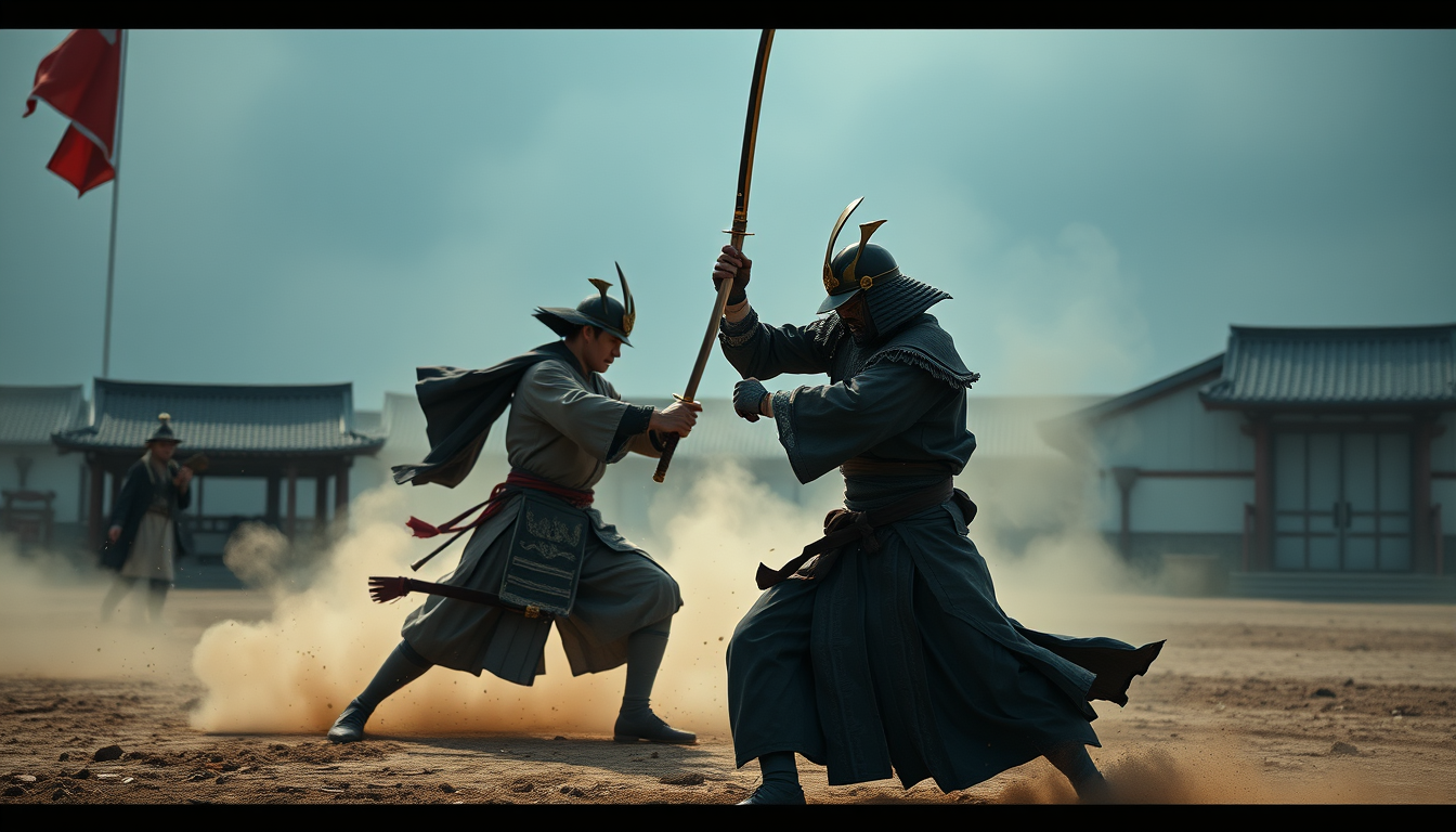 Main art studio: An awsome swordsman fight between two samurai