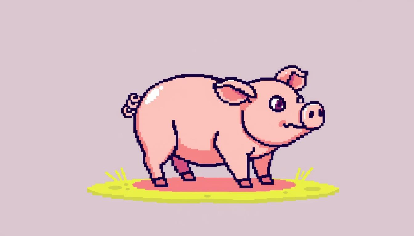 Sprite idea created from the prompt: pixel art game sprite, clean pixel grid, retro 16-bit palette, make a Pig , game-ready sprite sheet