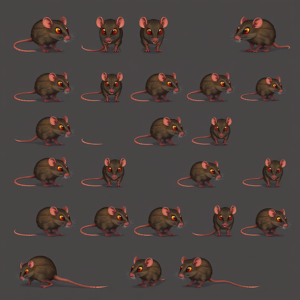 Sprite Sheet idea created from the prompt: a grid of animation frames sharing one character, scale, palette, and camera angle, deliberate composition, 3x3 animation sprite sheet grid,