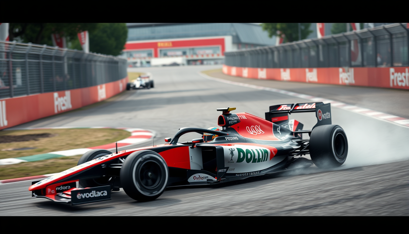 Main art studio: make two f1 drivers racing