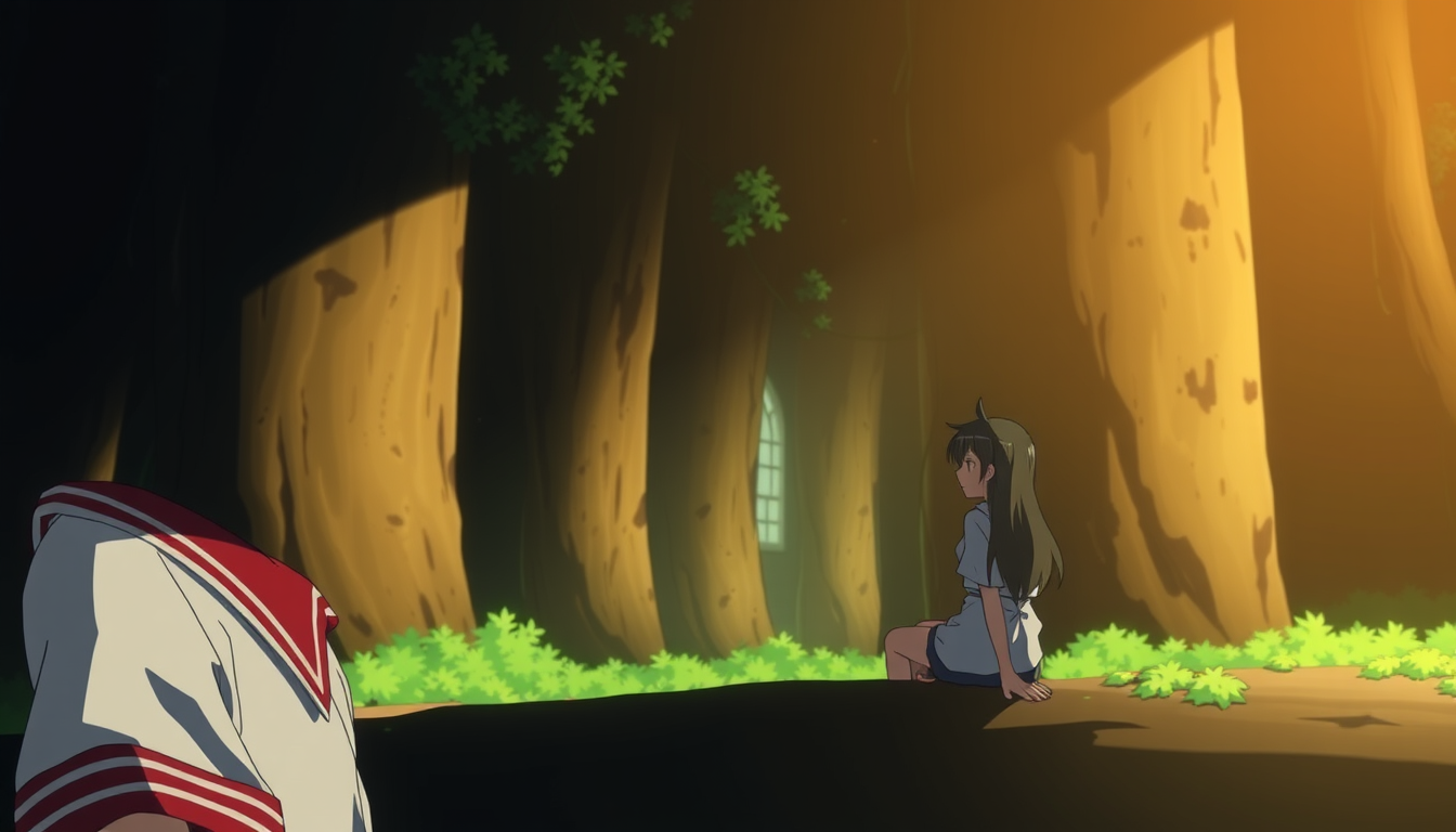 Main art studio: tomioka anime plano geral angulo normal sem sangue