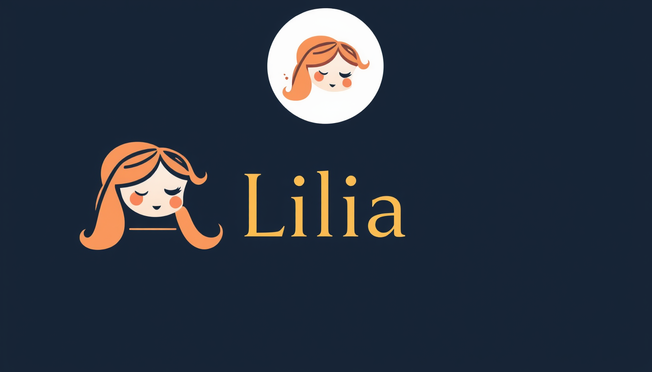 Logo idea: logo design, clean minimal mark, bold simple shapes, balanced composition, Create a soft, elegant logo for a children’s book publisher named Lilia. Tr
