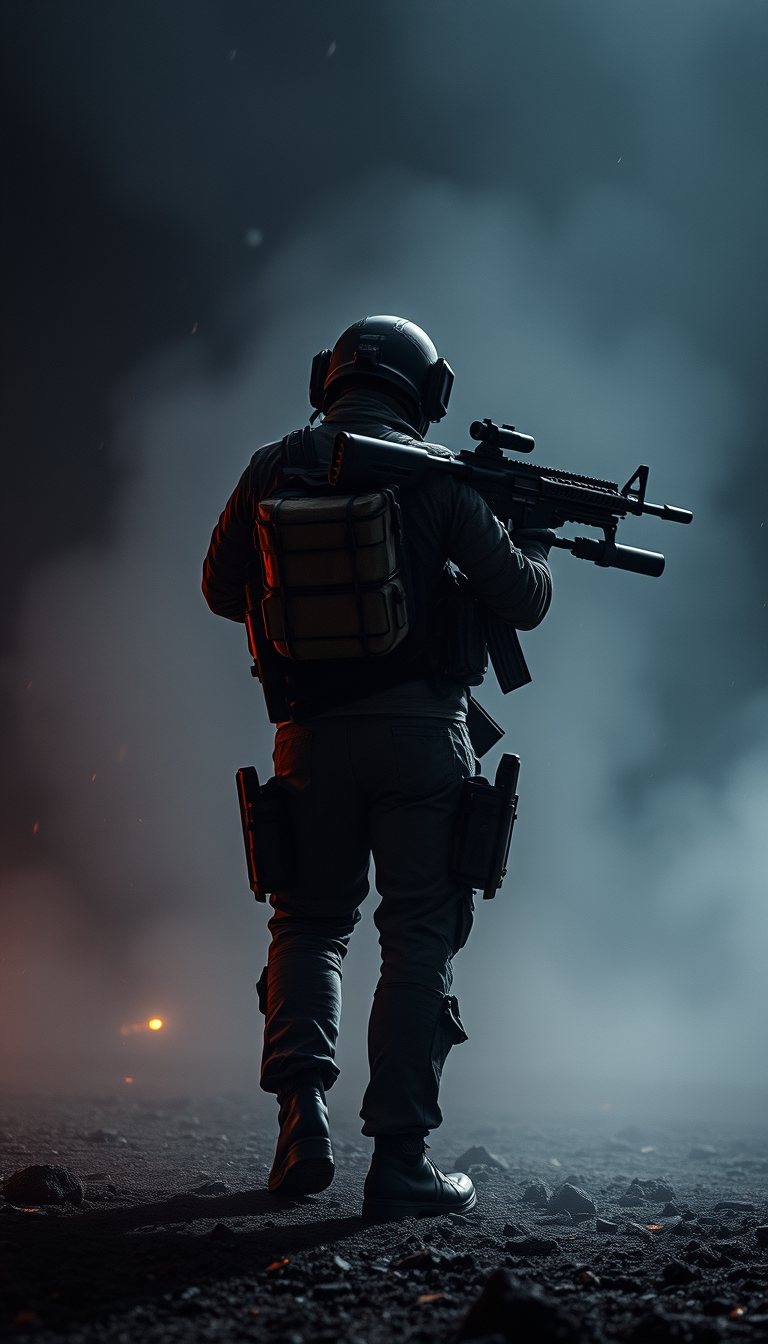 Main art studio: give me a male operator called breach with a massive drill on his back armoed with grenades sige vibes