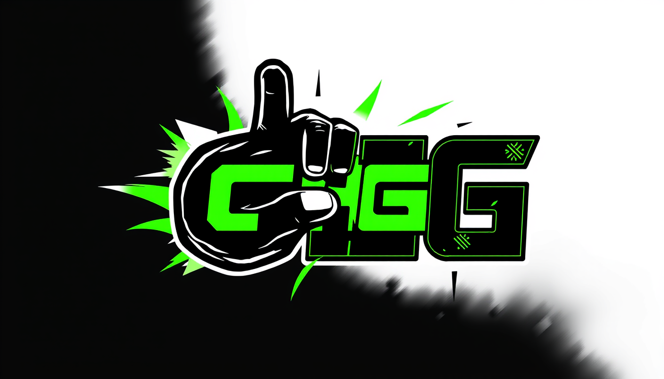Main art studio: 🟢 Schwarz + Neon-Grün + Weiß Für einen aggressiveren E-Sport-Look: Schwarz als Basis + eine knallige Akzentfarbe. 🖐️ „Crazy Hand“-Element Da der Nam