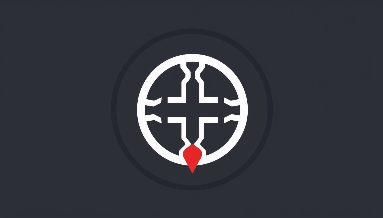 Logo idea: logo design, clean minimal mark, bold simple shapes, balanced composition, j'aimerais dans un cercle deux clé le bout qui rentre dans la sserrure doit