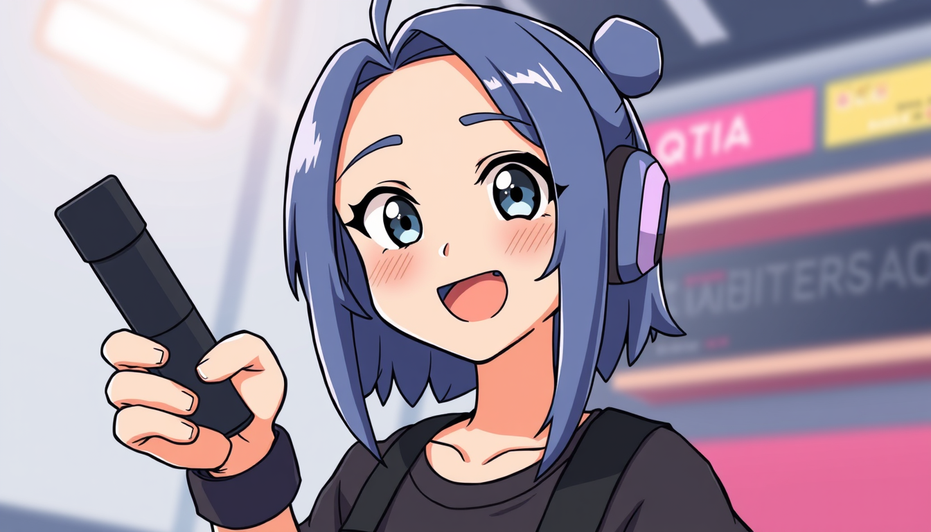 VTuber idea: vtuber avatar character, anime style, expressive face, streaming-ready design, random , clean vtuber model illustration