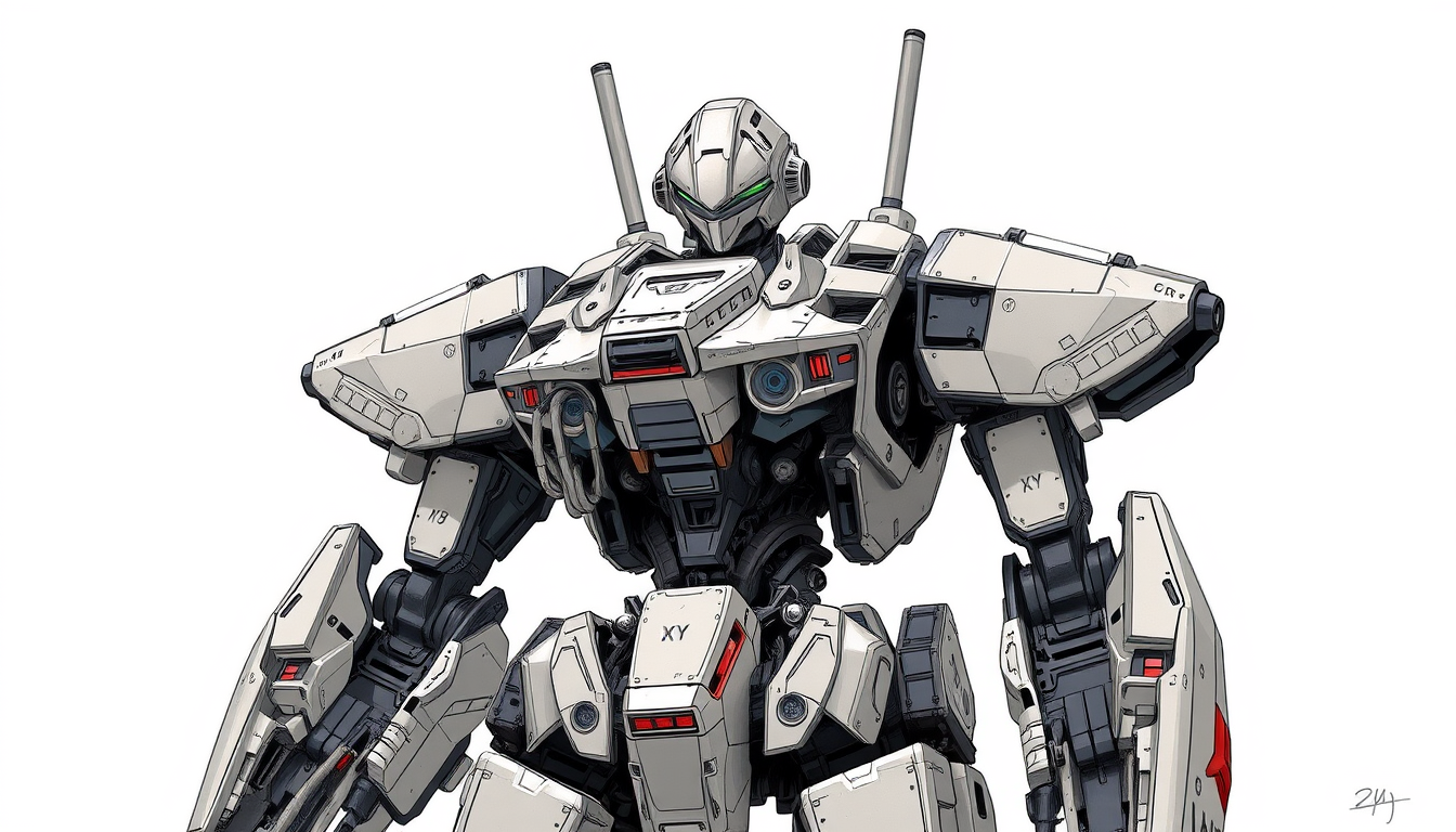 Robots idea: original robot concept art, mechanical detail, sci-fi design, ゲームロボット、直交座標型、電流いらいら棒のロボット版、ゲームコントローラ、ハンドルXY,マウス、キーボード、いらいらワイヤーフレーム、中くらいの大きさ、手動と自動あり、失敗し
