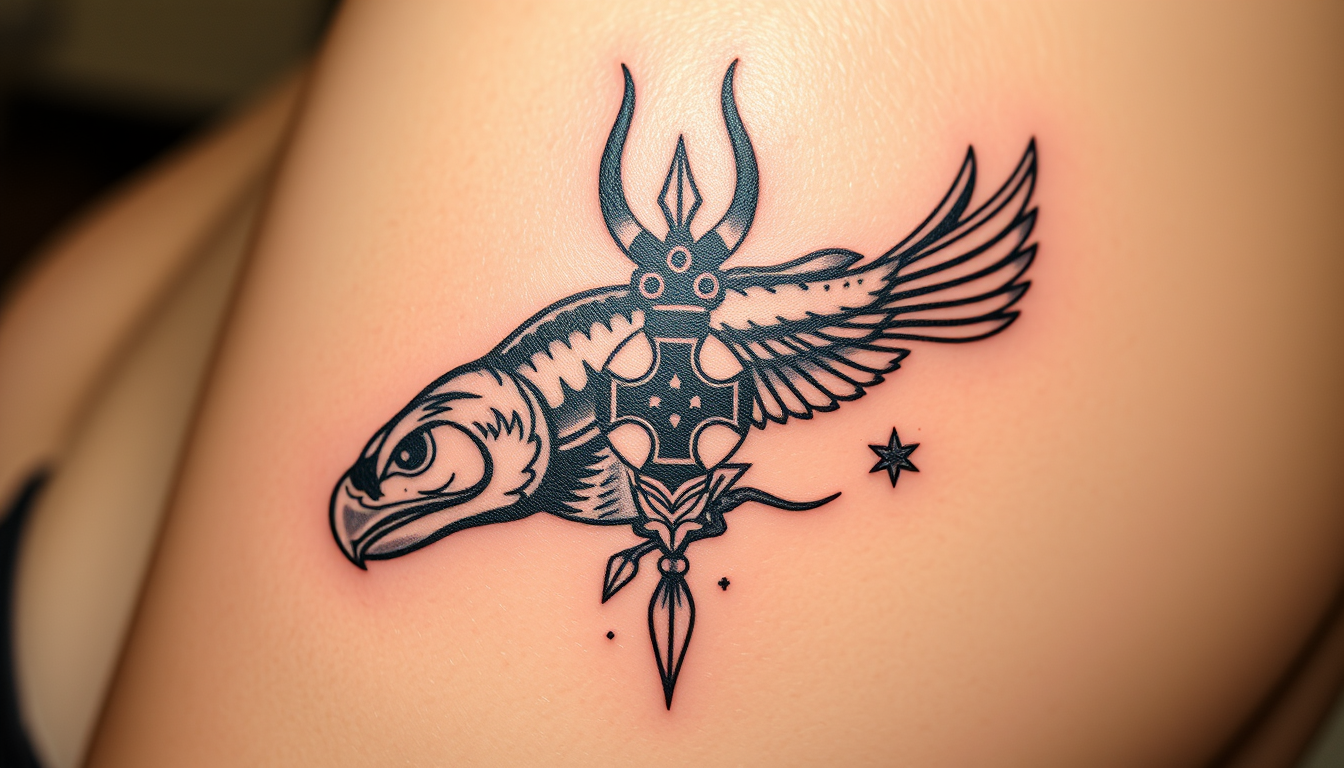 Main art studio: ein tattoo von einem anker und einer vulva gemischt, klein