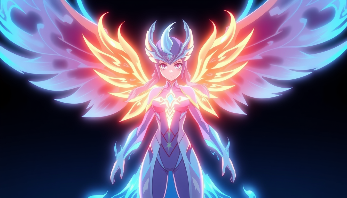 AI Anime Character idea created from the prompt: an anime character with a legible silhouette, controlled costume language, and expressive face, deliberate composition, Girl superhero Froze