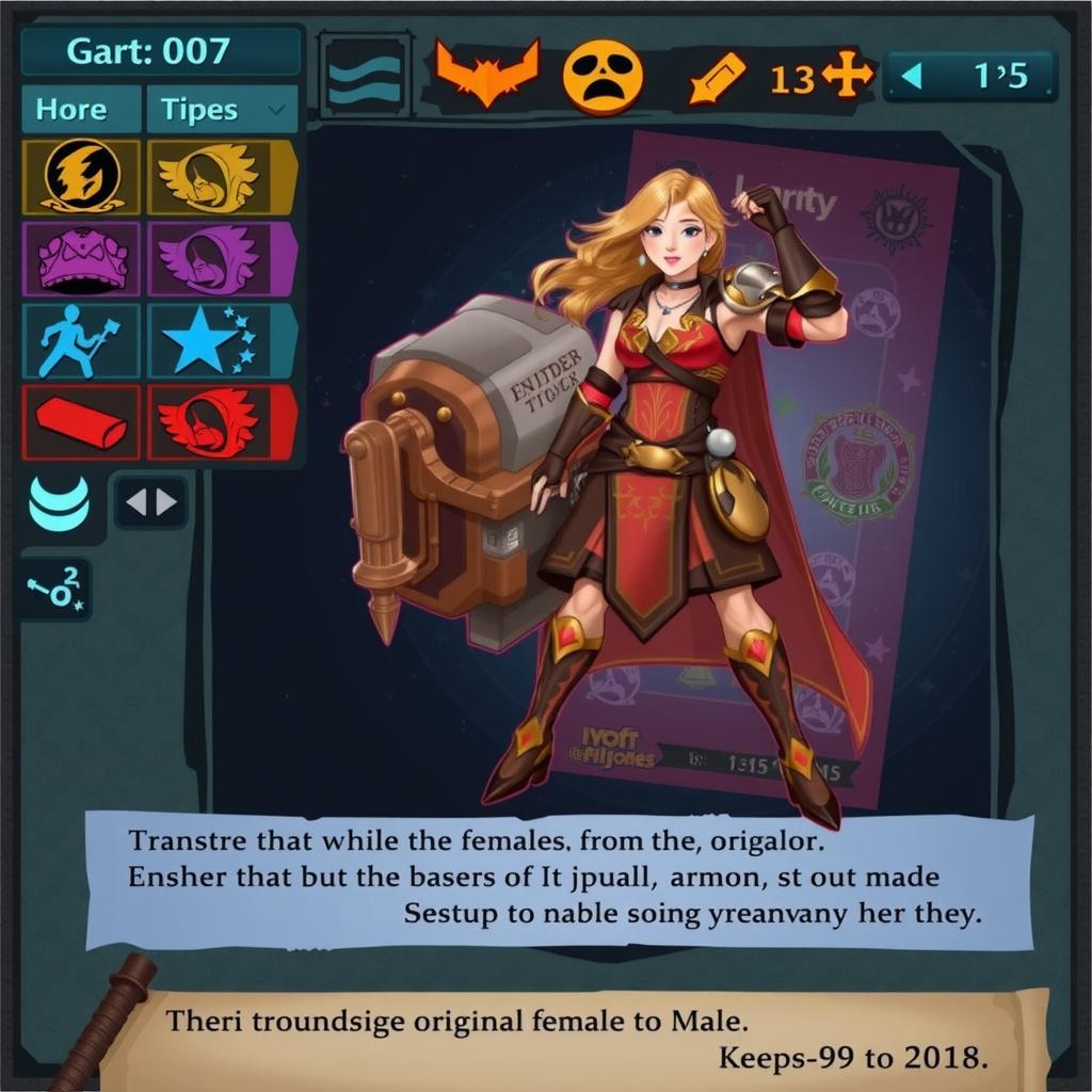 Characters idea: original character design, detailed outfit and accessories, expressive personality, Transform female to male. Keep the same pose, armor and art style.