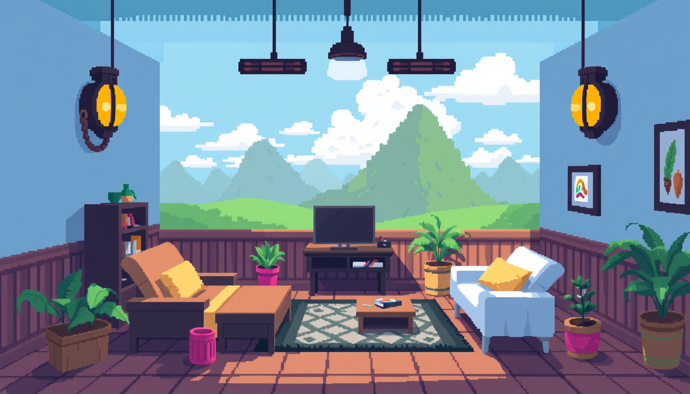 Main art studio: Pixel art Room is open