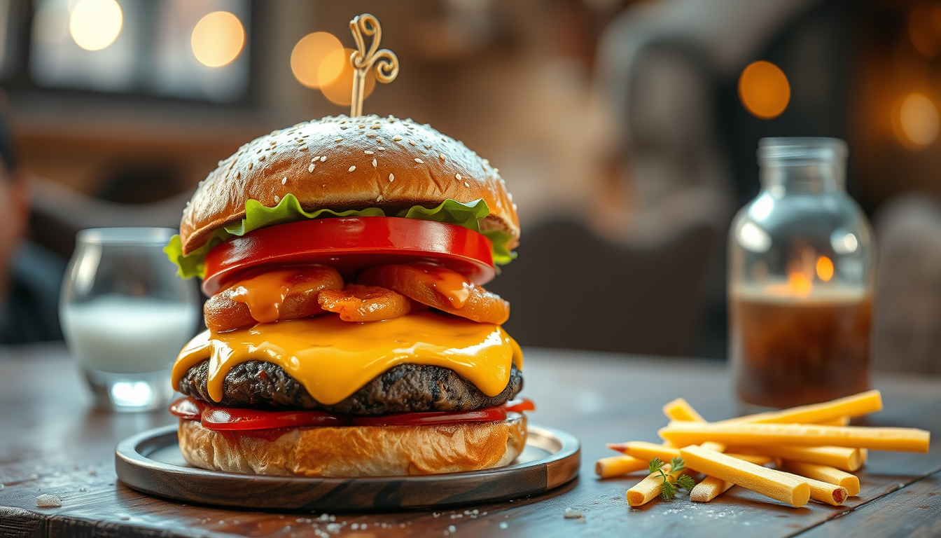 Main art studio: En prinses die hamburger eet