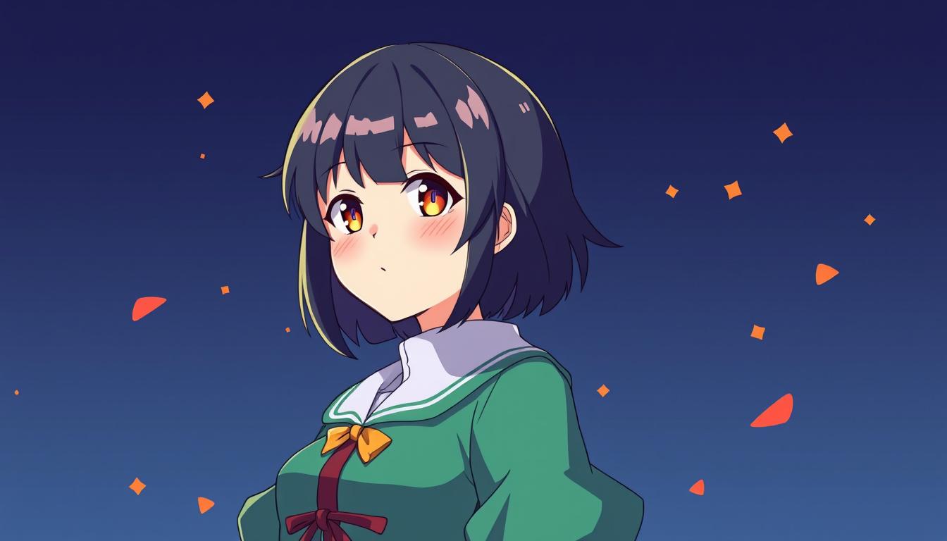 Discord Pfp idea: discord profile picture, square avatar, bold readable design, vibrant colors, Mahiru shiina , clean pfp illustration
