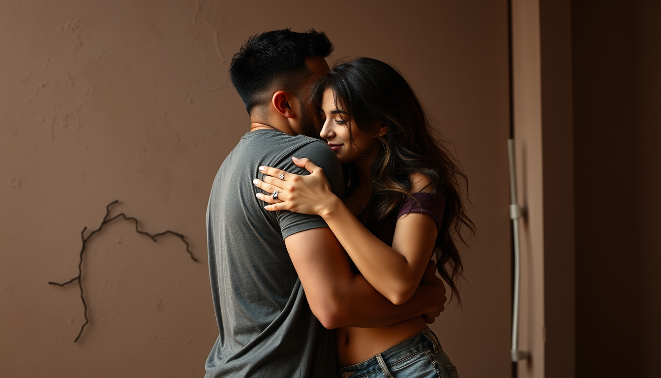 AI Art prompt example created from the prompt: dois HOMENS se abraçando absurdamente forte, se beijando, e usando shortinho e camisetinha beeeeeeeeeeeeem sexy