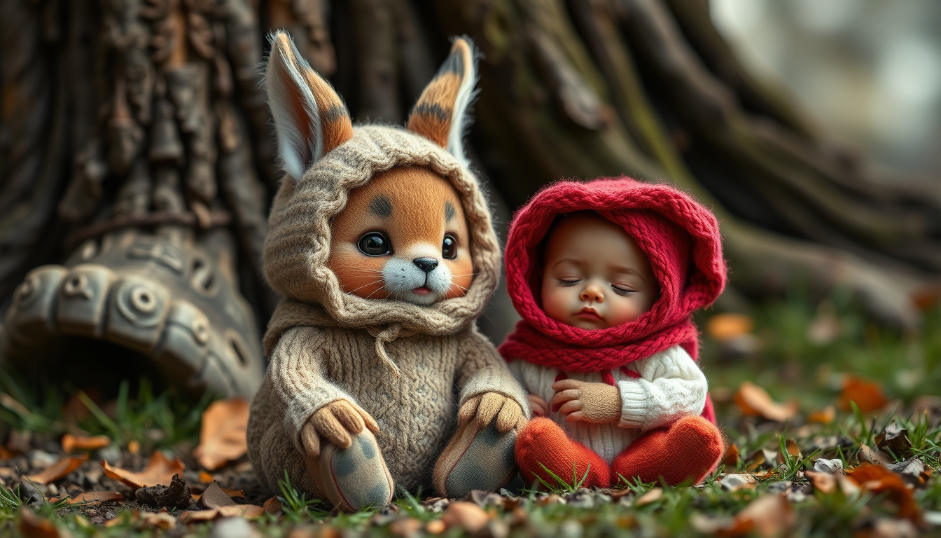 Main art studio: erstelle mir bitte einm bild was einem kaktus ähnelt allerdings soll er gekleidet sein wie eine baby und soll eine arme von kens haben die sie vor ein