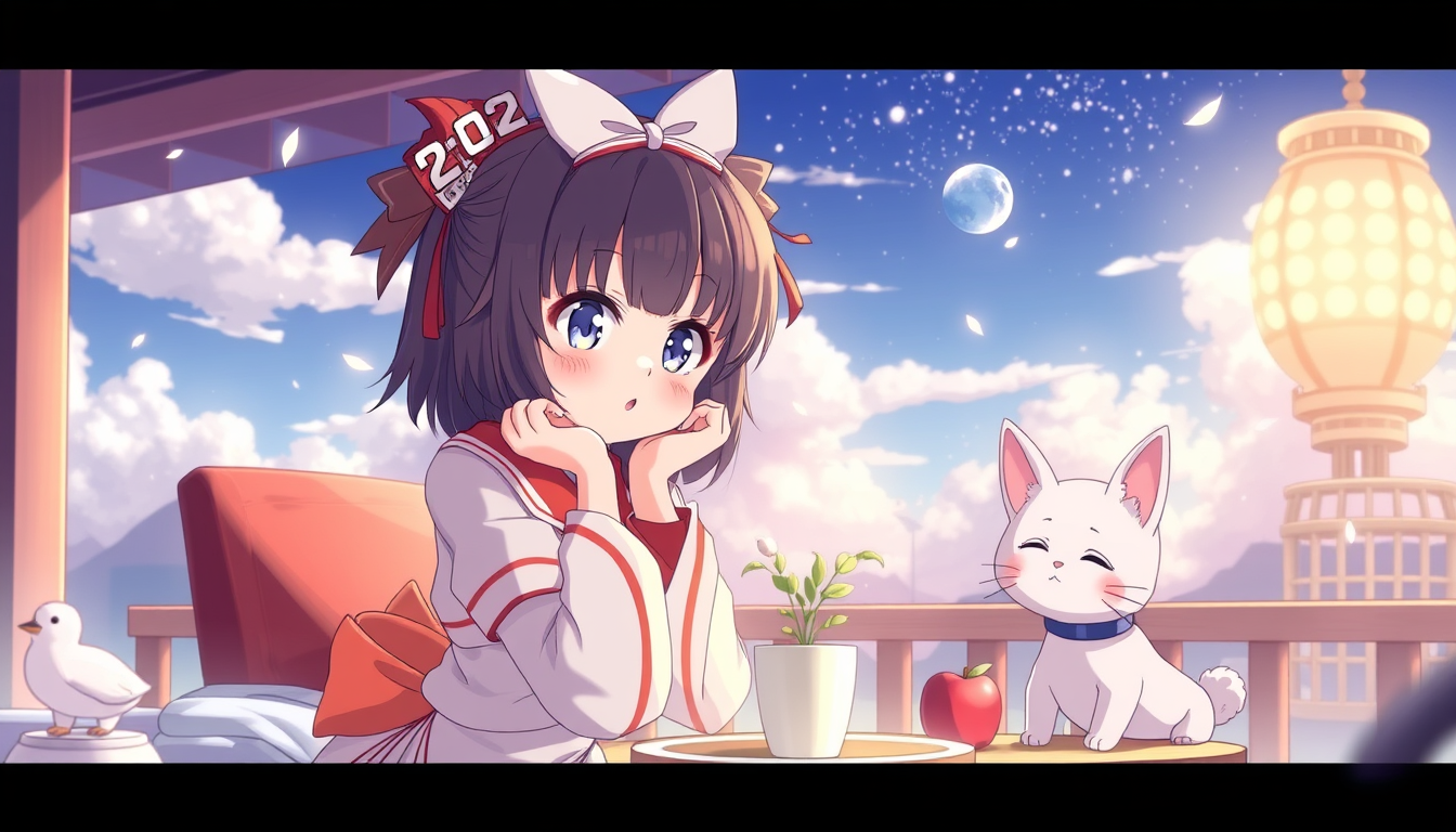 Main art studio: 猫耳を生やして猫の少女以外は出さない 最高品質、傑作、超高精細、アニメイラスト、美少女、かわいい、繊細な描写、 白く長いさらさらのロングヘア、 ふわふわの白い猫耳、ふさふさの白いしっぽ、 大きなピンク色の瞳、 透き通るような白い肌、 ほんのり頬を赤らめた優しい笑顔、 小さな口、整った顔立ち、 白とピ