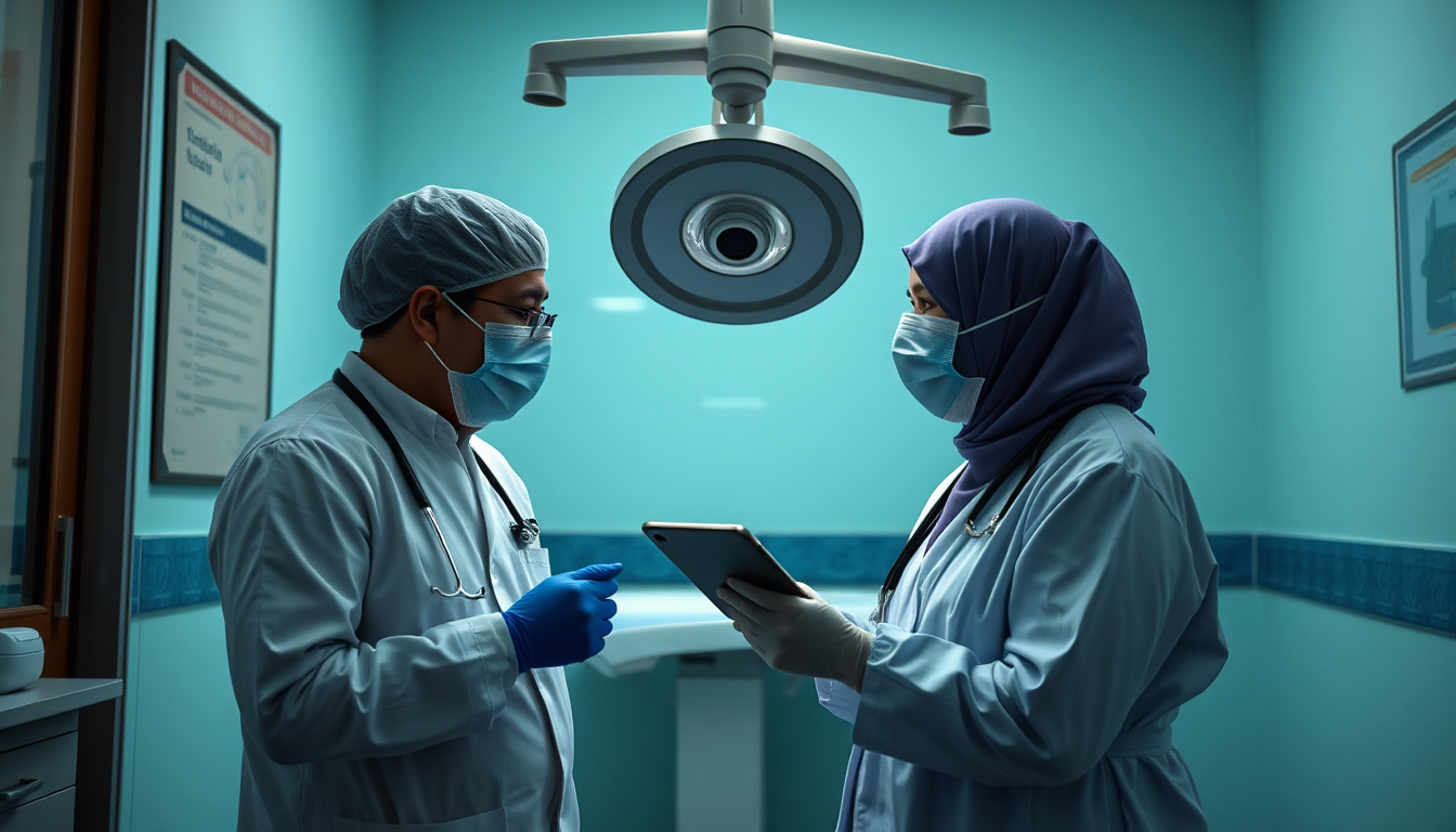 Main art studio: Görevli, beyaz doktor önlüğünü yavaşça iki omzuma yerleştiriyor ve yakasını düzeltiyor. Ben doğal bir şekilde gülümsüyorum. Kamera hafifçe yaklaşırken