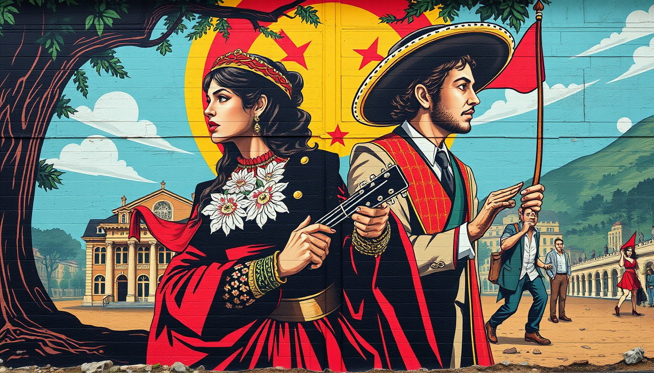 Main art studio: faça uma capa de slide estilo mural de detetive investigando os seguites casos: Suzane Von Richthofen, Maníaco do parque, Isabella Nardoni, Pedrinho m