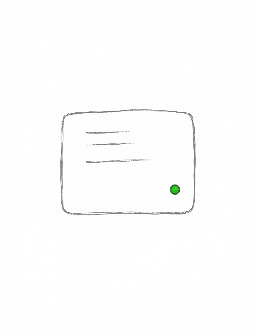 Main art studio: Minimalist black and white pencil sketch of a single floating chat window, like a simple Messenger conversation interface. A clean rectangular chat bo