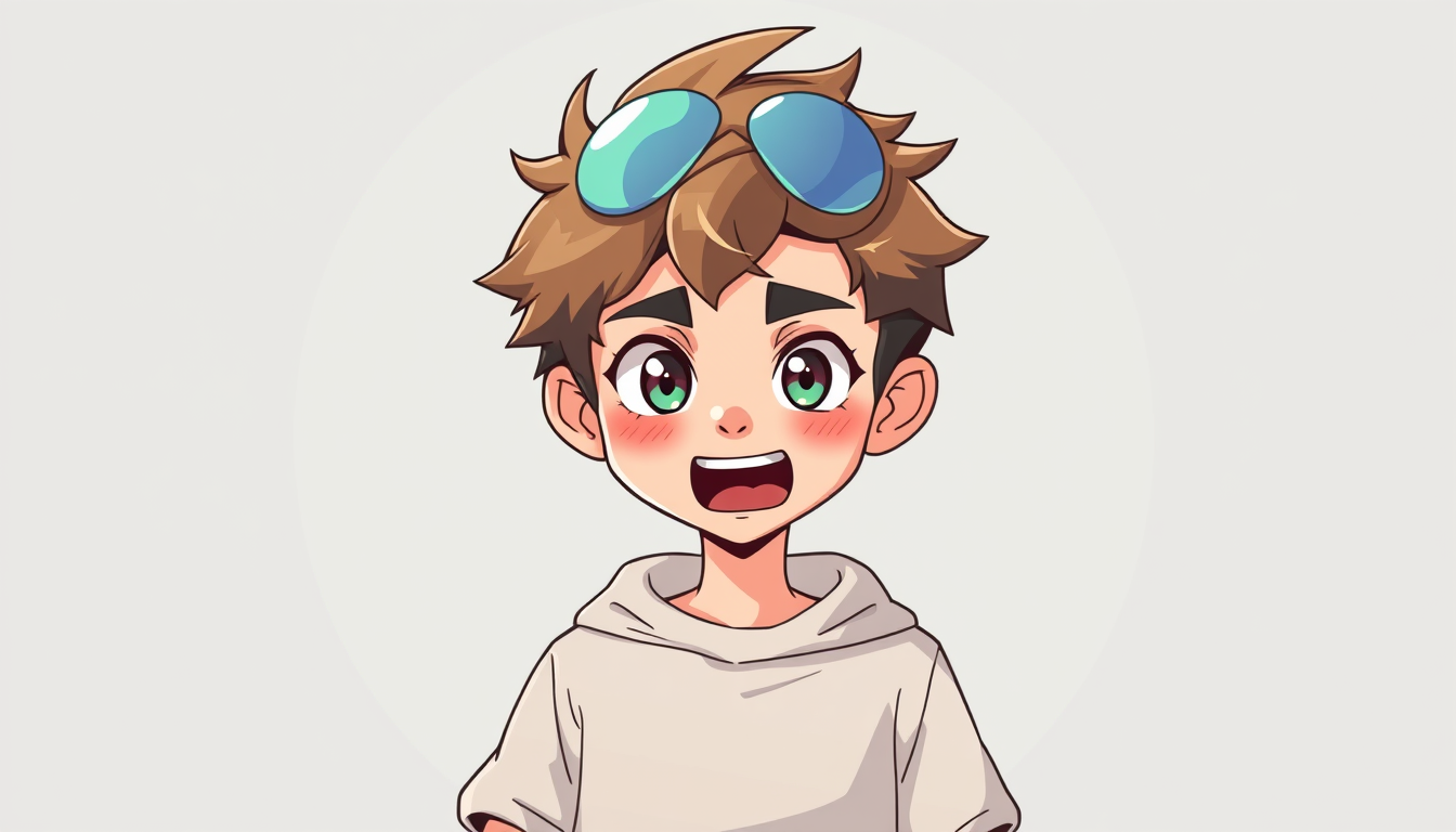 VTuber idea: vtuber avatar character, anime style, expressive face, streaming-ready design, Un boceto absurdo que parezca que lo ha hecho un niño de 7 años que se 
