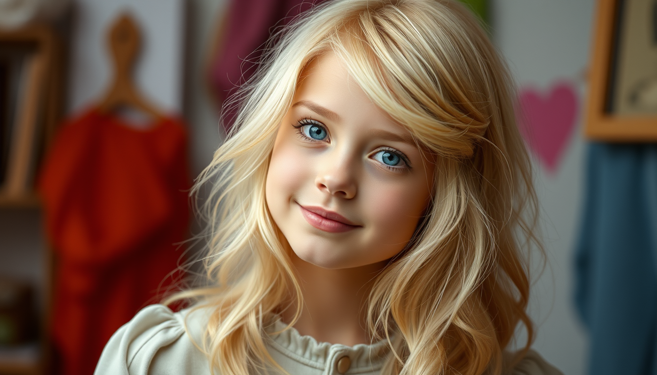 Main art studio: Create a blond girl make her 15 and make give her a top