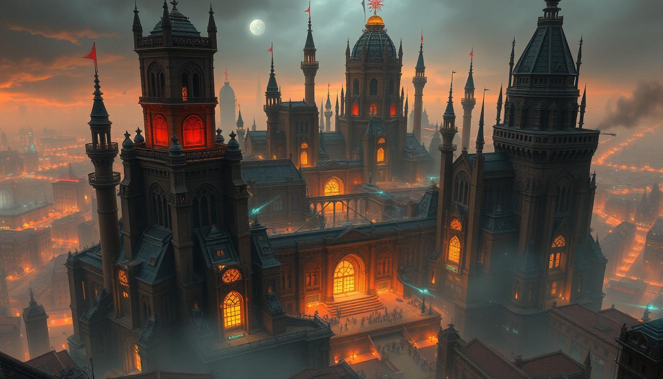 Main art studio: A massive Medieval Cyberpunk city