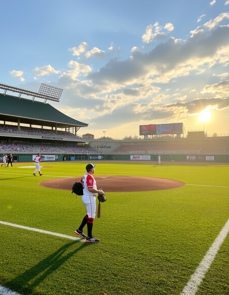 Main art studio: 高校野球の球場 空も入った画像