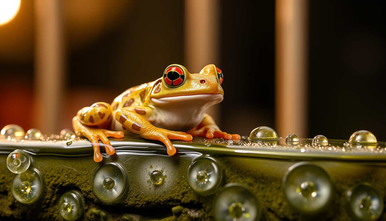 Main art studio: Frosch auf Seil im Zirkus