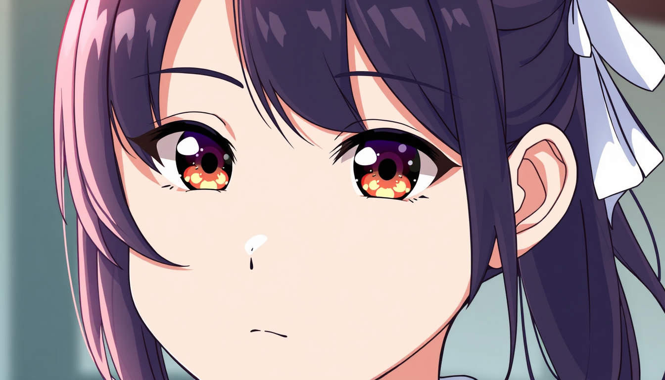 Photo To Anime idea: anime style portrait from the photo, cel shading, vibrant anime colors, expressive eyes, 水色のツインテール 黒と濃いピンクのコートに水色のネクタイ 水色と黒のスカート 黒と濃いピンクの髪飾り 水色の目 , cl