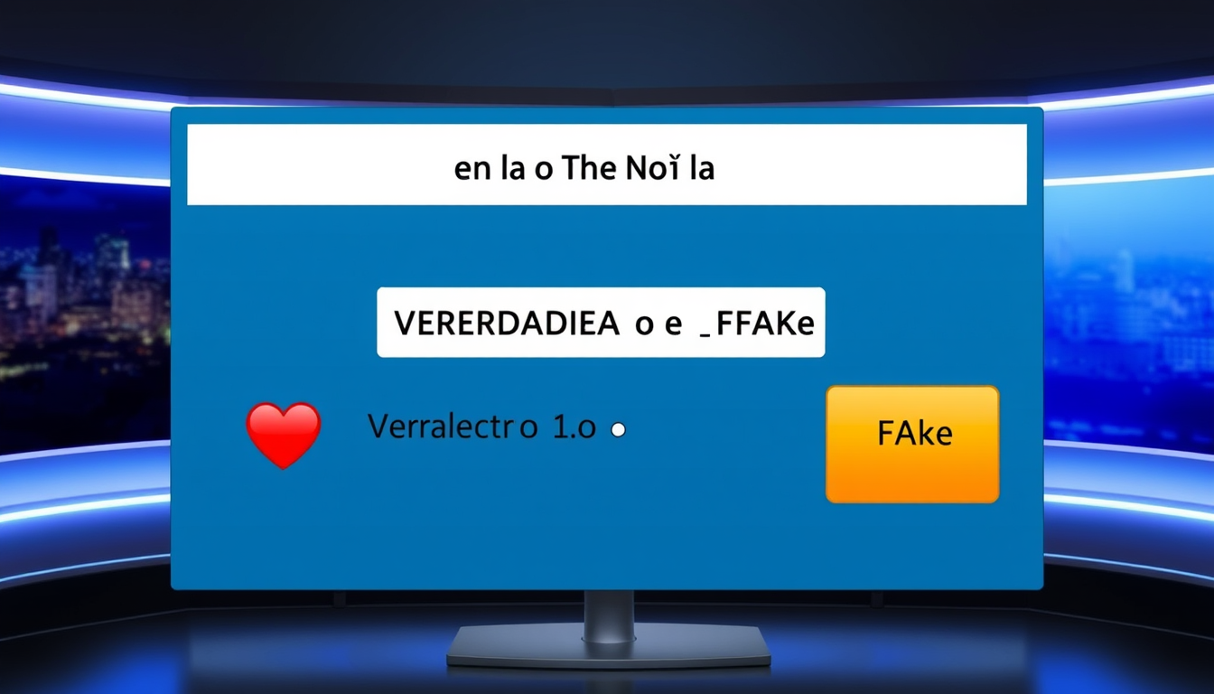 AI Art prompt example created from the prompt: Aparece una noticia en la pantalla. Tenés que elegir ✅ VERDADERA o ❌ FAKE. Si acertás, ganás 1 punto. Si te equivocás, perdés 1 vida. Tenés 