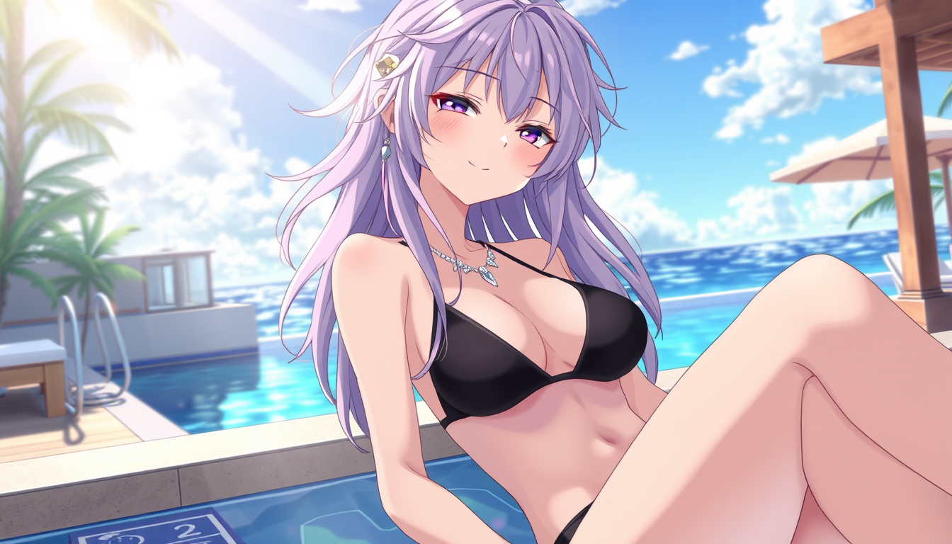 Anime idea: anime style, vibrant colors, expressive eyes, Fors Wall from Lord of the Mysteries, long messy lavender-purple hair, sleepy violet eyes, relaxed and s