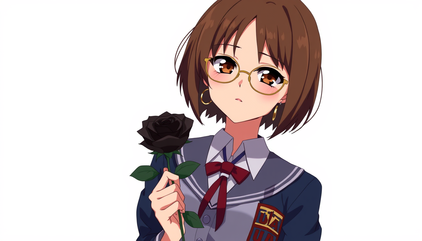 Anime Characters idea: an anime character with a legible silhouette, controlled costume language, and expressive face, deliberate composition, A my hero academia style art,