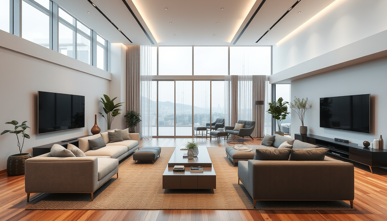 Main art studio: a super realistic living room long 5 meters and 3,5 meters wide