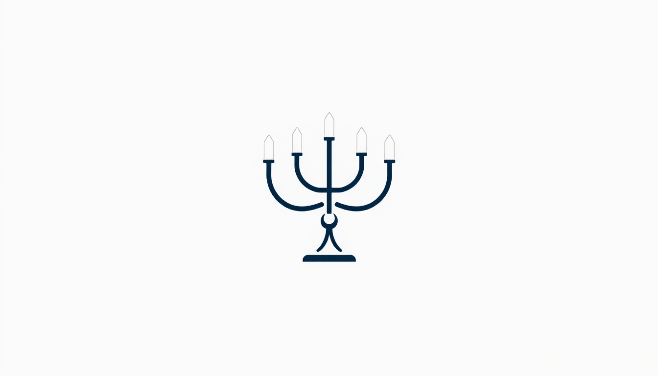 Logo idea: logo design, clean minimal mark, bold simple shapes, balanced composition, un logo minimalista en el Qual estén juntos armónicamente un candelabro con