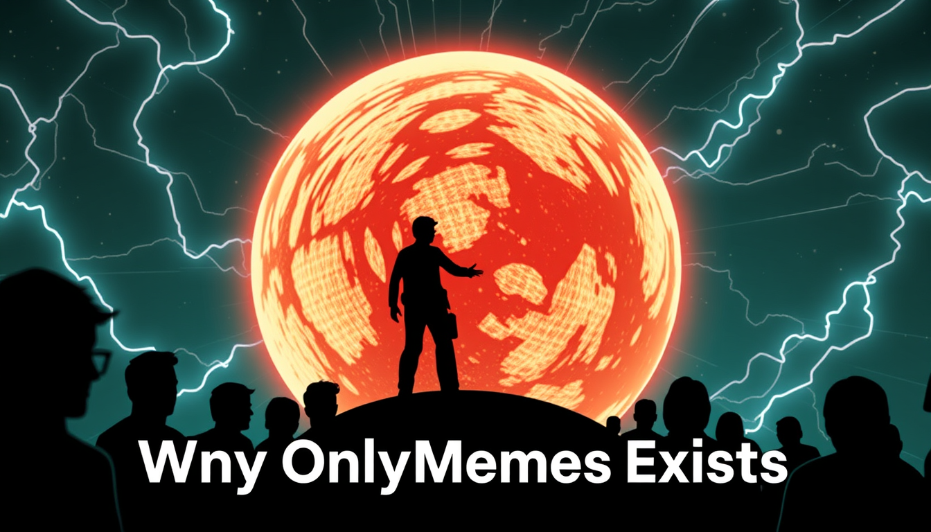 Main art studio: Why OnlyMemes Exists" (30 seconds) Explain: Humanity Progress Memes are history in real time