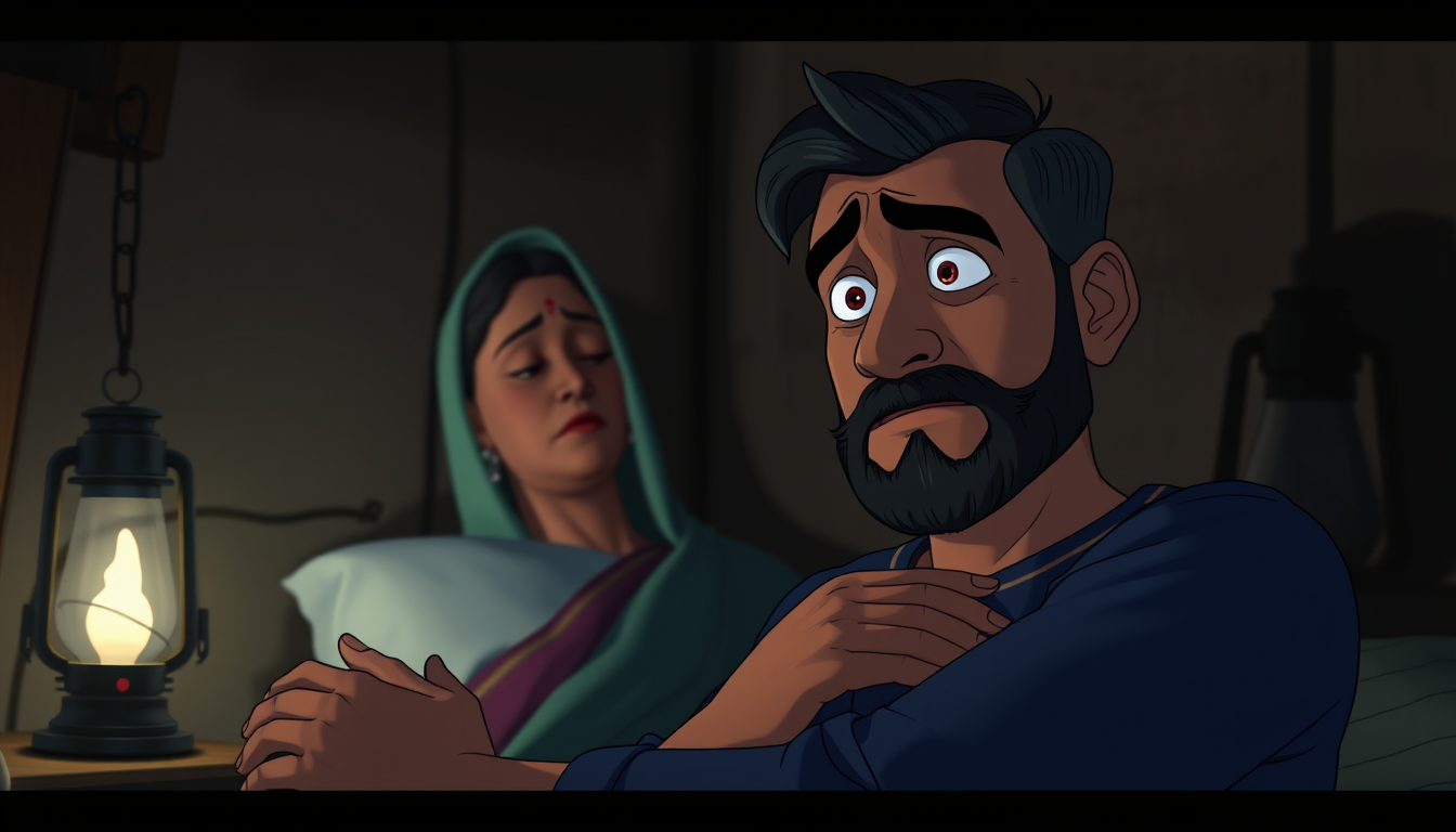 Main art studio: Use the same Rashed reference image: a 28-year-old mature Bengali man with the same face, beard, hairstyle, skin tone, and navy-blue outfit. Semi-real