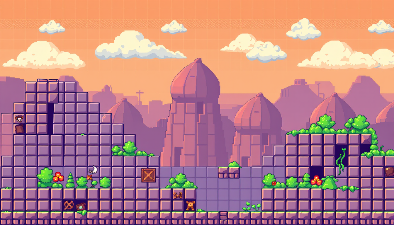 Sprites idea: pixel art game sprite, clean pixel grid, retro 16-bit palette, свиток , game-ready sprite sheet