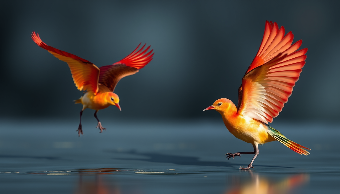 Main art studio: Ich brauche ein bild, daß den Wechsel von vmware zu einem linuxbasierten Hypervisor wie KVM symbolisiert, vielleicht ohne eine Darstellung von KVM als